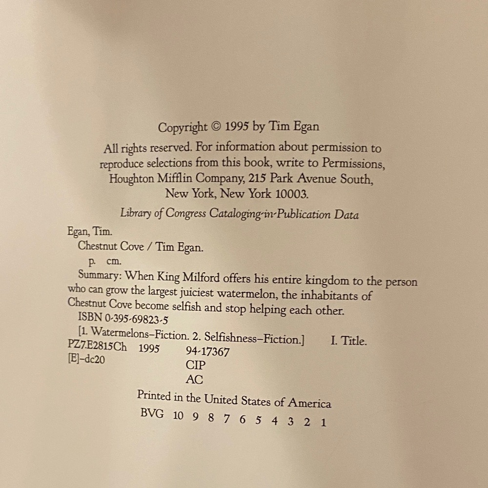 5/$10 Kids Book | Chestnut Cove Illustrated Children’s Book - Picture 10 of 13